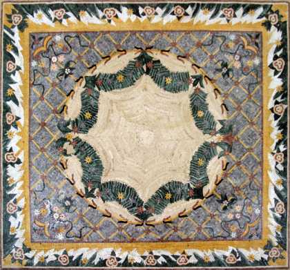CR164 Multi design floral carpet Mosaic