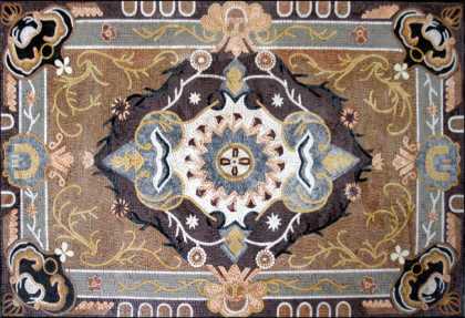 CR168 Rectangular rich floral design Mosaic