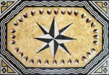 CR173 Black & white compass star mosaic