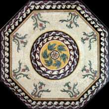 CR187 Beautiful floral octagram carpet Mosaic