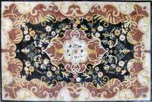 CR189 Colorful Floral Design on White Floor Mosaic