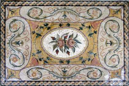 CR190 Floral pastel decorative stone art Mosaic