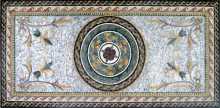 CR191 Roman leaves & flower design carpet Mosaic