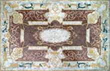 CR202 Faded elegant floral art stone Mosaic
