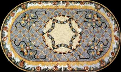 CR205 Colorful multi design floral  Mosaic