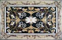 CR209 Elegant black gold & white floral Mosaic