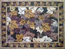 CR21 Purple gold & white automn leaves  Mosaic