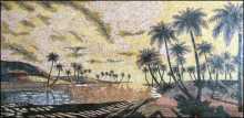 CR227 Palm river trees scene  Mosaic