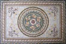 CR25 Faded roman leaves and flowers Mosaic