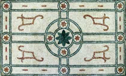 Geometric Rug Mosaic for Floor or Wall 