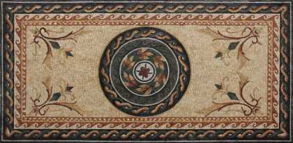 CR30 Waves braids and floral carpet Mosaic