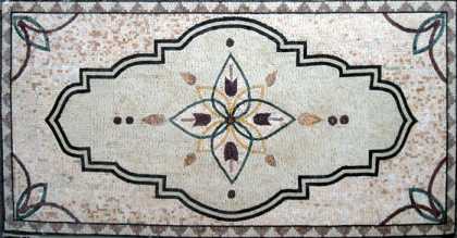 CR31 Light colors floral design carpet Mosaic