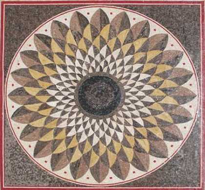 CR372 Big optical illusion flower square Mosaic