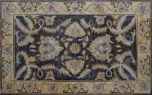 CR389 Black & gold artistic floral design Mosaic