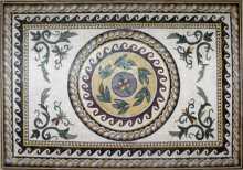 CR39 Decorative roman leaves & flowers carpet Mosaic