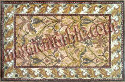 CR397 Golden floral  carpet Mosaic