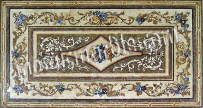 CR513 Rectangular floral design carpet Mosaic