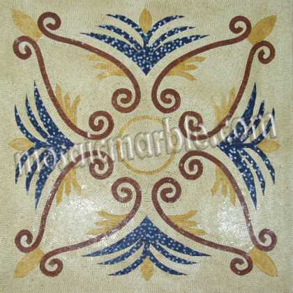 CR548 Colorful artistic floral design moaic Mosaic