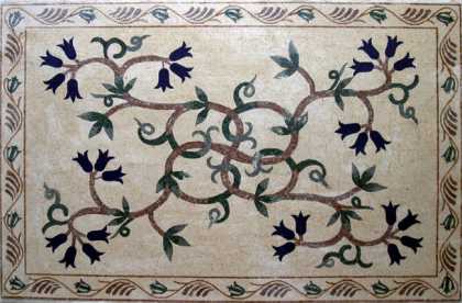 CR55 Entangled flower stems carpet Mosaic