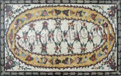 CR562 Floral  carpet Mosaic
