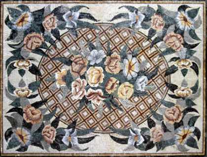 CR7 Floral stone carpet Mosaic