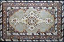 CR74 Elegant light pattern with floral border Mosaic