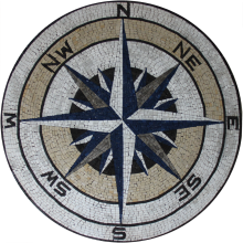 Compass Marble Medallion Wall & Floor Mosaic