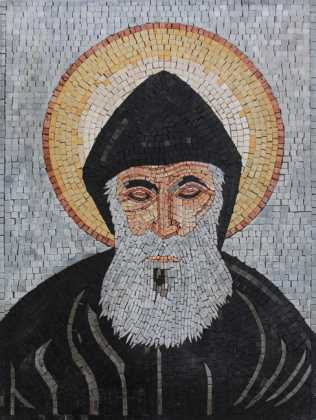 Blessed Saint Charbel Lebanese Saint Religious Mosaic