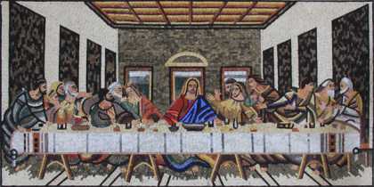 Da Vincis The Last Supper of Jesus Christ Wall Mosaic