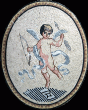 Baby Angel Roman Mosaic