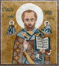 Saint Nicholas of Myra Byzantine Mosaic