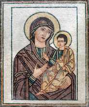 Mary mother of Jesus Religious Icon Mosaic