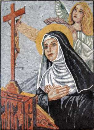 Saint Rita of Cascia Religious Mosaic