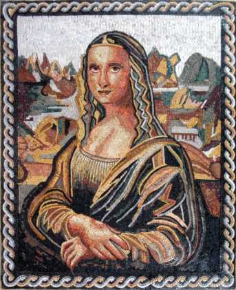 Mona Lisa Portrait Vertical Mosaic