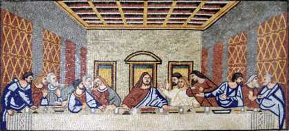 Leonardo Da Vinci The Last Supper Mosaic