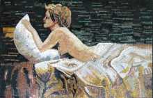 Nude Lady in Nature Model Marble Mosaic FG309