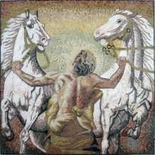 Warrior with White Horses Mosaic