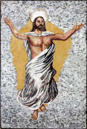 Jesus Christ Resurrection Religious Mosaic