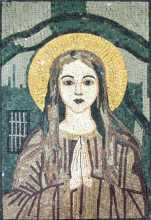 The Virgin Mary Simple Religious Mosaic