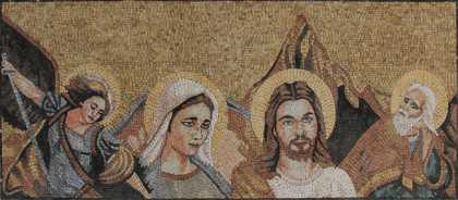 Jesus and Saints Religious Wall Mosaic