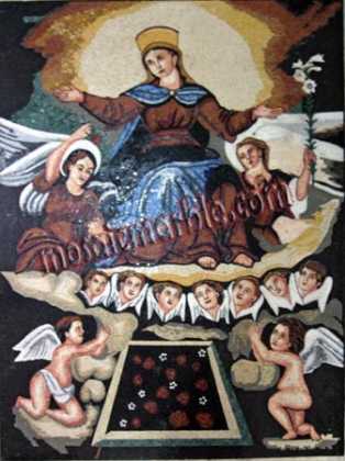 The Assumption of the Virgin Religious  Mosaic