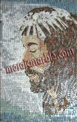 Jesus Crown of Thorns Simple Religious Mosaic