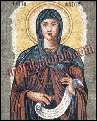 Saint Parascheva (Paraskeva) Byzantine Mosaic