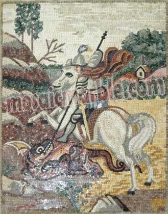 St. Gregory Slaying the Dragon Wall Mosaic