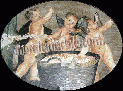 Three Cherubs (Baby Angels) Religious  Mosaic