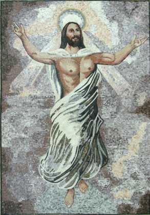 Jesus Christ in Heaven Religious Mosaic