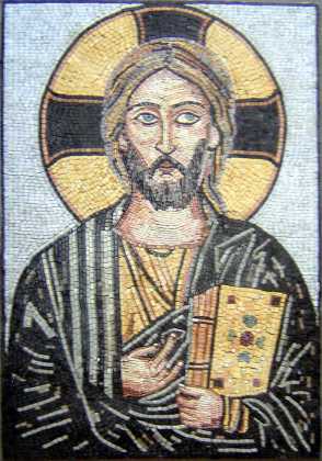 Jesus Christ Pontocrator Byzantine Mosaic