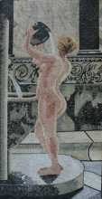 Nude Lady Bathing Mosaic
