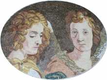FG860 Oldies Blonde Ladies Portrait Figure  Mosaic