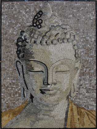 Buddha Portrait Vertical Wall Art Mosaic
